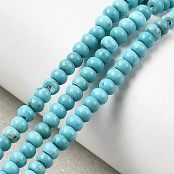 Магнезит Бусины из натурального магнезита, окрашенная и подогревом, рондель, 3x2 мм, отверстие : 0.6 мм, около 161 шт / нитка, 15.16'' (38.5 см)