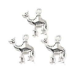 Camel Shape Тибетский стиль сплава подвески животные, античное серебро, форма верблюда, 22x18x4.5 мм, отверстие : 2.5 мм