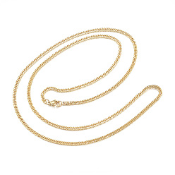 Золотой 304 из нержавеющей стали Снаряженная цепи ожерелья, с застежкой омар, золотые, 29.5 дюйм (75 см), 3 мм