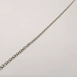 Нержавеющая Сталь Цвет 316 кабельные цепи из нержавеющей стали, пайки, с катушкой, овальные, цвет нержавеющей стали, 1.5x2x0.4 мм