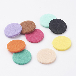 Разноцветный Волоконные подушечки для духа, Салфетки, плоско-круглые, красочный, 22.5x3 мм, о 9рс / мешок