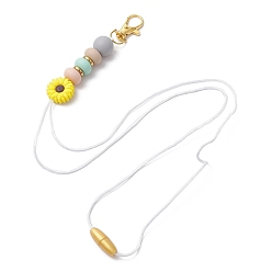 Желтый Подвесные украшения из сплава, силикона и нержавеющей стали, желтые, 495 мм