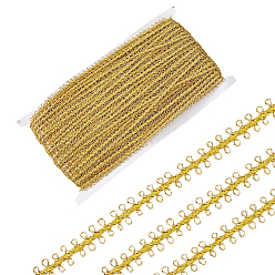 Золотистый Полиэстеровая плетеная волнистая лента в виде сороконожки, аксессуары для одежды, золотые, 3/8 дюйм (9 мм)