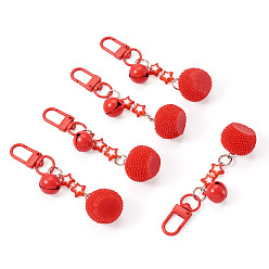 Waxberry 5шт. непрозрачные смоляные подвески в виде фруктов и звезд, с поворотной застежкой из сплава, Waxberry, 93 мм