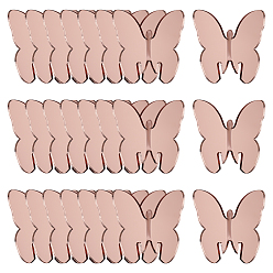 Pink 24Шармы из акрилового бокала для вина, бокал маркер, бабочка, розовые, 48x48x22 мм