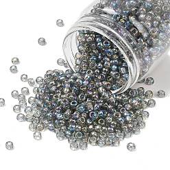(176) Transparent AB Black Diamond Тохо 6/0 круглые бусины, японский бисер, (176) прозрачный ab черный алмаз, 4 мм, отверстие : 1.5 мм, Около 168 шт / 10 г