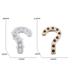 White DIY Food Grade Silicone Candle Molds, for Candle Making, Musical Note, White, 22.8x17x3.2cm