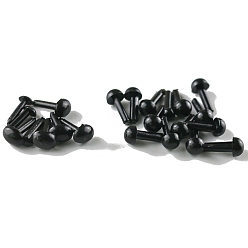 Black Plastic Doll Eyes, Craft Eyes, for Doll Making, Half Round, Black, 3mm