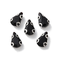 Реактивный Самолет Каплевидная вышивка на стразах, многожильных ссылки, стекло горный хрусталь, с настройками зубцов из нержавеющей стали, аксессуары для одежды, граненые, струя, 8x5.5x3.8 мм, отверстие : 0.9 мм