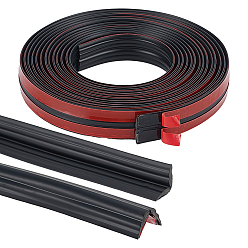 Черный 4 Самоклеящиеся противоударные полоски из ТПЭ, для мебели против углов, чёрные, 19.5x2.5 мм