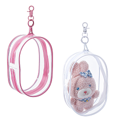 (52) Непрозрачная лаванда 2шт. 2 цвета прозрачные пластиковые пакеты для хранения с застежкой-молнией, прямоугольник с застежками, разноцветные, 17.3x6.5x12 см, 1 шт / цвет