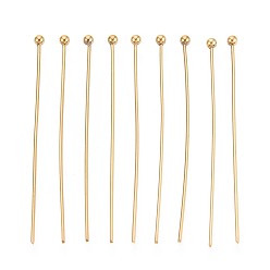 Настоящее золото 18K 304 наконечники из нержавеющей стали, ионное покрытие (ip), реальный 18 k позолоченный, 40 мм, Руководитель: 2 mm