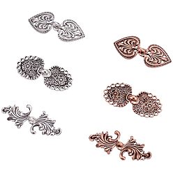 (52) Непрозрачная лаванда Экологически чистые застежки-крючки из цинкового сплава, разноцветные, 7.4x7.2x1.7 см, 6 устанавливает / коробка