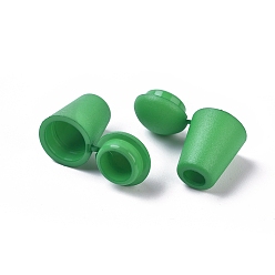 Зеленый Пластиковые съемные колпачки, с запирающейся крышкой, для рюкзаков, зелёные, 18x12 мм, отверстие : 4.5 мм