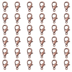 Красная Медь Карабин-лобстер из цинкового сплава, застежки на спусковой крючок, ювелирная фурнитура для плетения бижутерий, Красная медь, 12x6 мм, отверстие : 1.2 мм