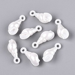 Кремово-белый Абс пластмассовые жемчужные подвески, формы раковины, кремово-белые, 18~23.5x10x9 мм, отверстие : 3 мм, Около 819 шт / 500 г