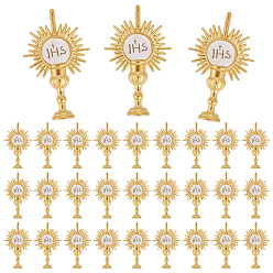 Золотой 30шт. кабошоны из сплава Святого Грааля, религия, золотые, 40x24.5x3 мм