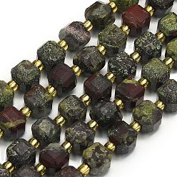 Кровь драконов Бисер натуральный дракон крови пряди, граненые, кубические, 6.5~7.5x6.5~7.5x6.5~7.5 мм, отверстие : 1.2 мм, около 43~44 шт / нитка, 15.35''~15.55'' (39~39.5 см)