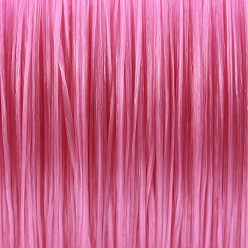 Pink Flat Elastic Crystal String, Elastic Beading Thread, for Stretch Bracelet Making, Pink, 0.5mm, about 328.08 yards(300m)/roll