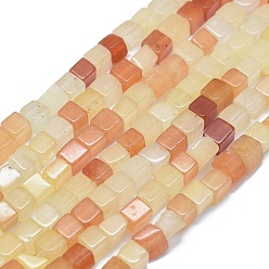 Топаз Нефрит Природный Топаз нефрита бисер нитей, кубические, 3~4.5x3~4.5x3~5 мм, отверстие : 0.8~1 мм, около 89~97 шт / нитка, 15.1~15.5 дюйм (38.5~39.5 см)