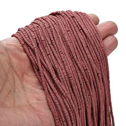 Индийский Красный Окрашенные синтетические бирюзовые бусы нити, колонка, Индийская красная, 2~2.5x2~3 мм, отверстие : 0.7 мм, около 140~143 шт / нитка, 12.40''~12.60'' (31.5~32 см)