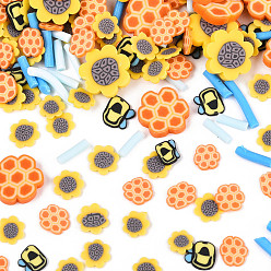 (52) Непрозрачная лаванда Ручной полимерной глины кабошонов, разнообразные, разноцветные, 4.5~11x1.5~11x0.3~2 мм