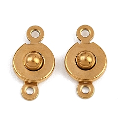 Золотой 304 защелкивающиеся заготовки из нержавеющей стали, ионное покрытие (ip), золотые, 14x7.5 мм, null