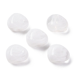 Прозрачный Двухцветные непрозрачные акриловые бусины, имитация драгоценных камней, самородки, прозрачные, 17~17.5x21x10.5 мм, отверстие : 5.2 мм, о: 224 шт / 500 г