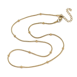 Настоящее золото 18K 201 из нержавеющей стали цепи змея ожерелья, реальный 18 k позолоченный, 17.76x0.47 дюйм (45.1x1.2 см)