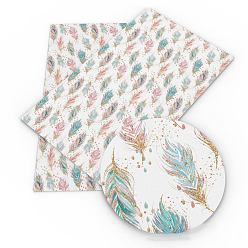 Белый Ткань из искусственной кожи с перьями, для аксессуаров для одежды, белые, 33x20 см