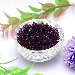 Кокосово-Коричневый Граненый имитация австрийский хрусталь пряди шарик, класс AAA, двухконусные, кокосового коричневый, 3x3 мм, отверстия: 0.7~0.9 мм, около 1440 шт / мешок