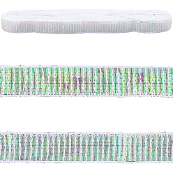 Белый Полиэстер с ПВХ-пайетками, кружевная лента, аксессуары, белые, 25x0.5 мм