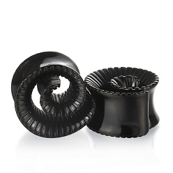 Черный Ушные туннели из латунного сплава Vortex, чёрные, 8 мм