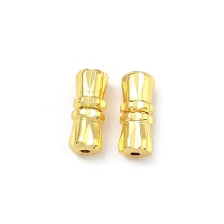 Золотой Латунные бусины, колонка, долговечный, стойки покрытие, золотые, 11x4.5 мм, отверстие : 1 мм