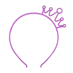 Medium Purple Luminous Plastic Headbands, Crown, Medium Purple, 140x120mm
