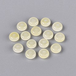 Light Goldenrod Yellow Baking Paint Imitation Jade Glass Beads, Rondelle, Light Goldenrod Yellow, 6~7x3~3.5mm, Hole: 1.2~1.5mm, about 5555pcs/1000g