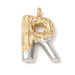 Letter R 304 подвески из нержавеющей стали, письмена, ионное покрытие (ip), Буква R, 22x14.5x4.5 мм, отверстие : 2.5 мм