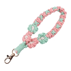 Pink Подвесные украшения из хлопка ручной работы, для дома, автомобиля, сумки, подвесные украшения, розовые, 195 мм