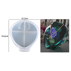 Oval Украшения своими руками, пищевая силиконовая форма, пресс-формы, формы для литья смолы, для уф-смолы, изготовление изделий из эпоксидной смолы, овальные, 106x102x22 мм