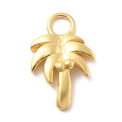 Дерево 925 серебряные шармы, золотые, с печатью 925, дерево, 14x9x2 мм, отверстие : 2.5 мм