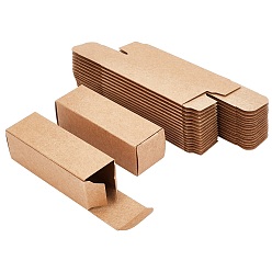 Sandy Brown Paper Cardboard Boxes, Essential Oil Packing Box, Gift Box, Rectangle, Sandy Brown, 8.8x3x2.9cm, Unfold: 16.5x5.6x0.15cm