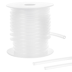 Белый 1 рулон полой силиконовой трубки, белые, 5 мм, около 10 м / рулон