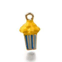 Popcorn Подвески из сплава , с эмалью, золотые, попкорн, 15.5x8.5x8 мм, отверстие : 1.6 мм