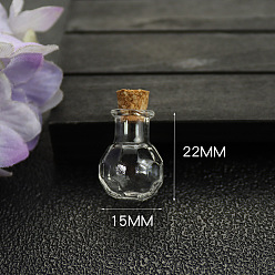 Football Прозрачные контейнеры для стеклянных бусин, с пробкой, бутылка желаний, футбол, 2.2x1.5 см