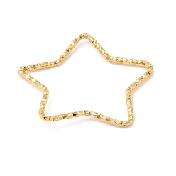 Настоящее золото 18K 304 нержавеющей стали связывающий кольца, , звезда, реальный 18 k позолоченный, 26x27x1 мм, внутренний диаметр: 21x24 мм