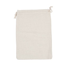 Желтая Старая Ткань  Прямоугольные холщовые упаковочные пакеты, пустые сумки с завязками, старое кружево, 22x15.5x0.3 см