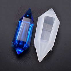 Белый Силиконовые формы для подвески своими руками, формы для литья смолы, для уф-смолы, изготовление изделий из эпоксидной смолы, белые, 77x25.5x18 мм, отверстие : 1.8 мм, внутренний диаметр: 45x15 мм