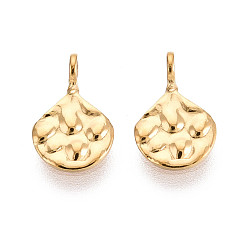 Настоящее золото 18K 304 подвески-слезинки из нержавеющей стали, ионное покрытие (ip), , реальный 18 k позолоченный, 10x6.5x2.5 мм, отверстие : 1.2 мм