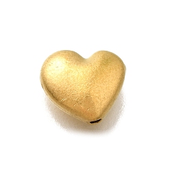Настоящее золото 18K 304 из нержавеющей стали бусы, сердце, реальный 18 k позолоченный, 9x10x4.5 мм, отверстие : 1.2 мм