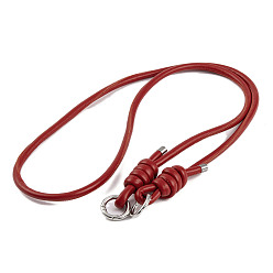Темно-Красный Цепочки на руку для телефона из искусственной кожи и сплава, цепочки для кошельков, темно-красный, 116 см